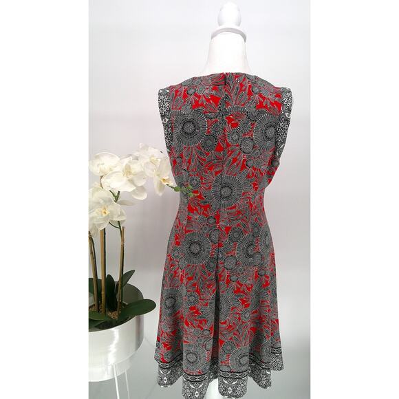 Liz Claiborne Floral Print Sleeveless Office Career A-Line Midi Dress Size 6 - Picture 5 of 10
